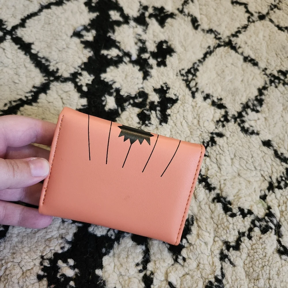 Orange Jack O Lantern Pumpkin Face Wallet